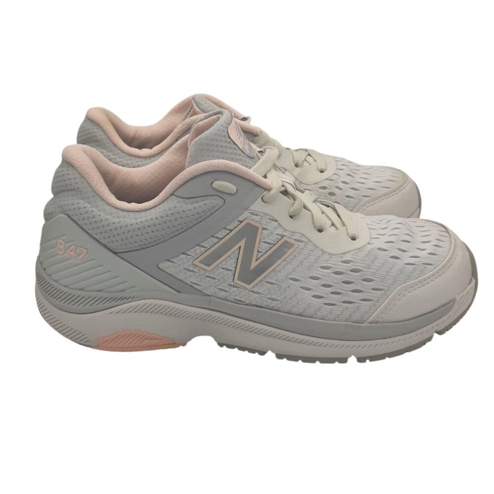 New Balance 847 Light Gray Blue & Pink Running Shoes SZ 7